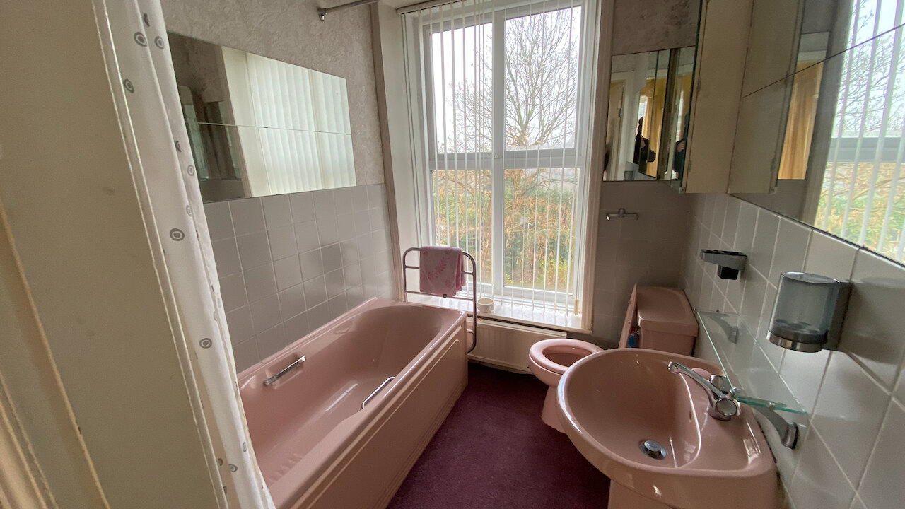 The bathroom before restoration