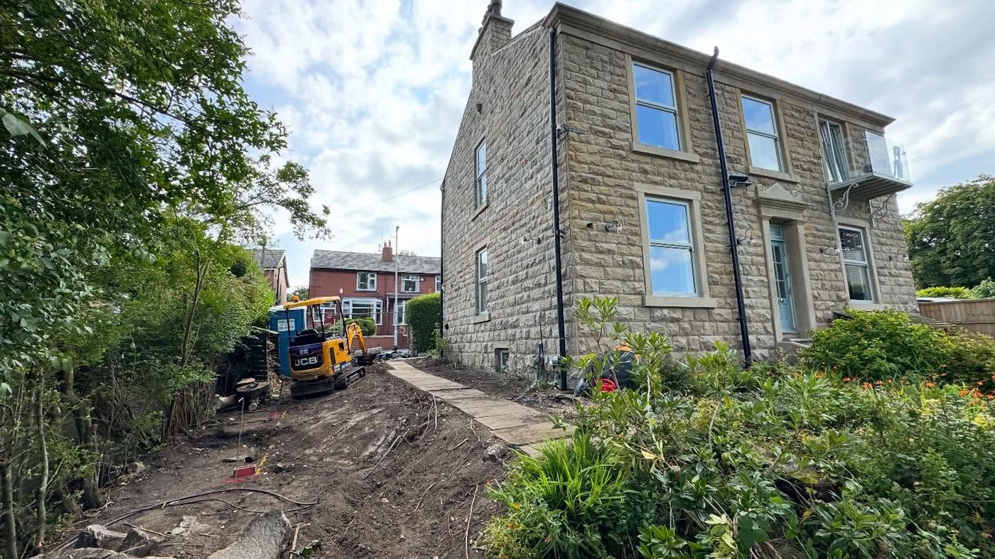 The new extension under way