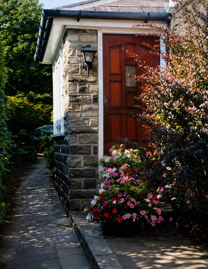 The front door before restoration