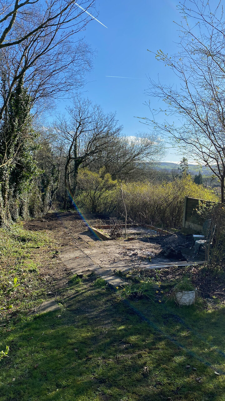 Bottom of the garden, during the works