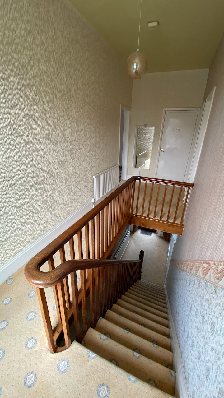 View from the landing, before