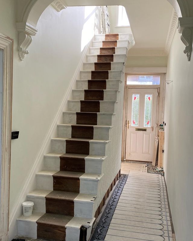 Landing and hall painted